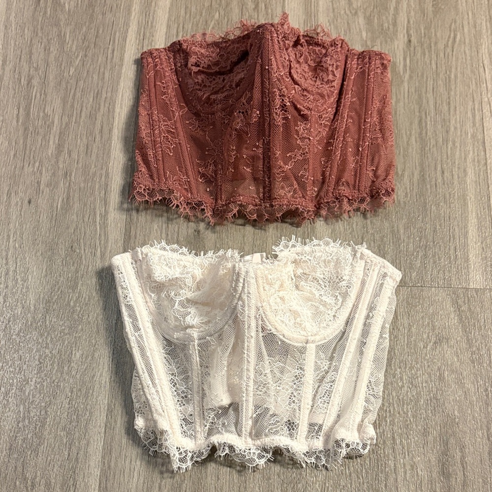 Victoria's Secret Dream Angels unlined lace bustier/corset top.